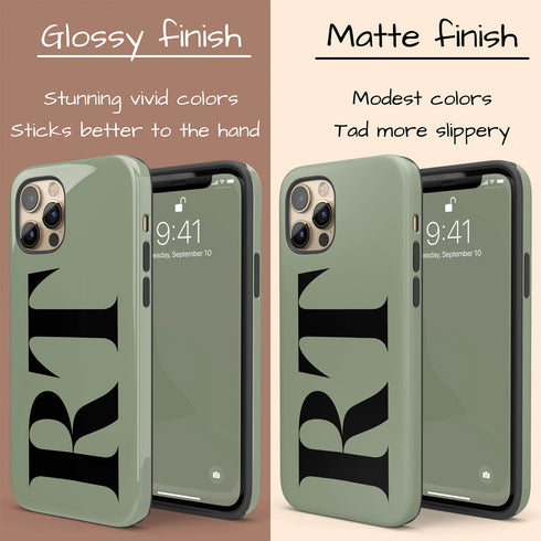 Oversized Custom Initials iPhone Case